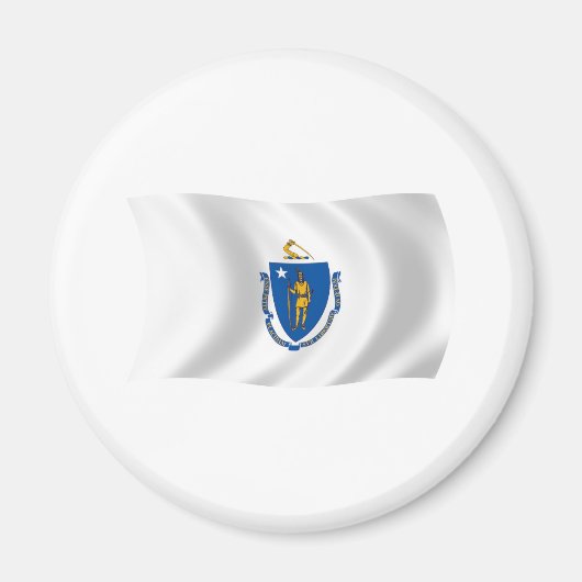 Massachusetts-Flagge-Magnet Magnet (Vorne)