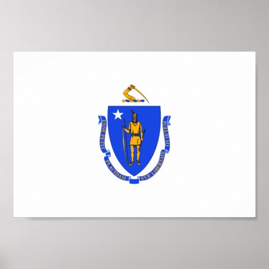Massachusetts-Flagge Poster (Vorne)