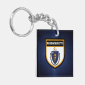 Massachusetts-Flagge Schlüsselanhänger (Vorderseite links)