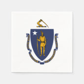 Massachusetts-Flagge Serviette (Vorderseite)
