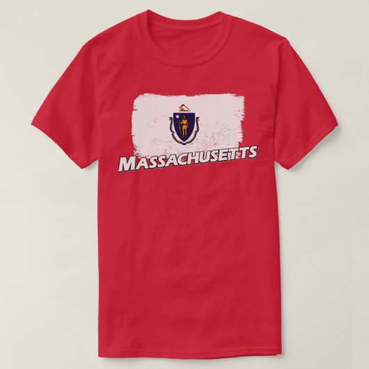 Massachusetts-Flagge T-Shirt (Design vorne)