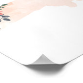 Massachusetts Floral Watercolor Staat Poster (Ecke)