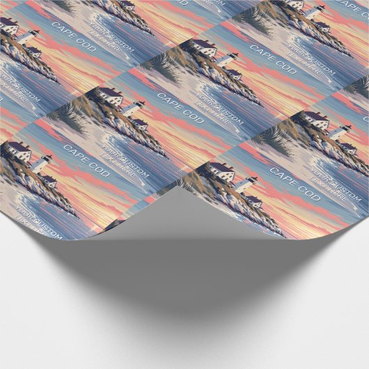 Massachusetts für benutzerdefinierte Textkopien Geschenkpapier (Ecke)