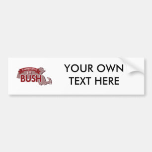 MASSACHUSETTS FÜR BUSH - .PNG AUTOAUFKLEBER