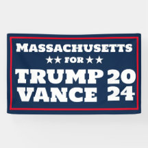 Massachusetts für Trump Vance 2024 Banner