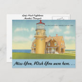 Massachusetts, Gay's Head Lighthouse Postkarte (Vorne/Hinten)