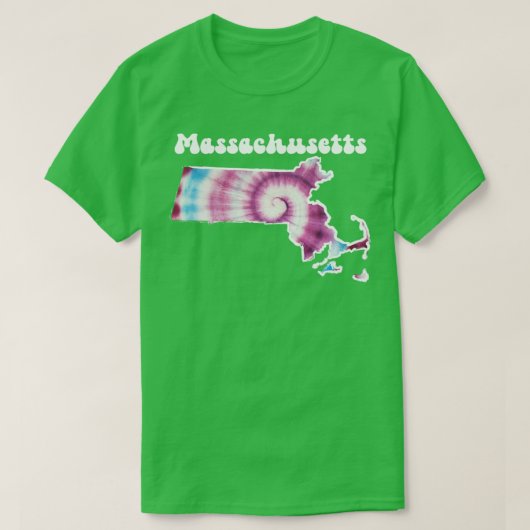 Massachusetts-Gefärbte Krawatte T-Shirt (Design vorne)