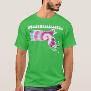 Massachusetts-Gefärbte Krawatte T-Shirt