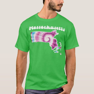 Massachusetts-Gefärbte Krawatte T-Shirt