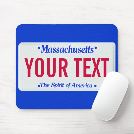 Massachusetts-Geist von Amerika-Kfz-Kennzeichen Mousepad (Mit Mouse)