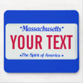Massachusetts-Geist von Amerika-Kfz-Kennzeichen Mousepad (Vorne)