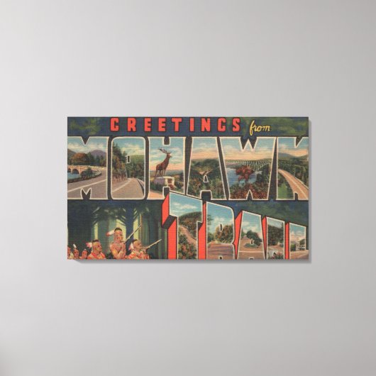 Massachusetts - Grüße vom Mohawk-Weg Leinwanddruck (Vorderseite)