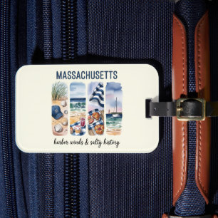 Massachusetts - Hafenwinden und salzige Geschichte Gepäckanhänger