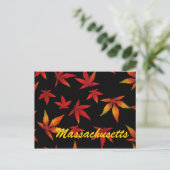 Massachusetts Herbstleaves Postkarte (Stehend Vorderseite)