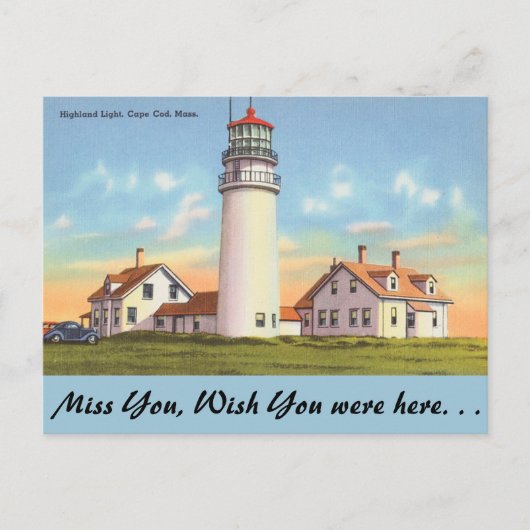 Massachusetts, Highland Light, Cape Cod Postkarte (Vorderseite)