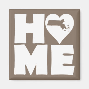 Massachusetts Home Heart State Kühlschrankmagnet