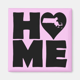 Massachusetts Home Heart State Kühlschrankmagnet