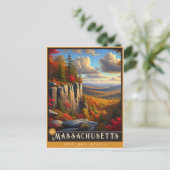 Massachusetts | Hyper-Realistisches Staat Postkart Postkarte (Stehend Vorderseite)
