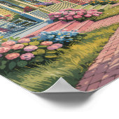 Massachusetts Illustration Retro Poster (Ecke)