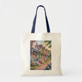 Massachusetts Illustration Retro Tragetasche (Vorne)