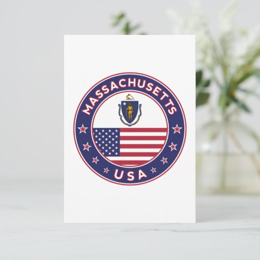 Massachusetts Karte (Stehend Vorderseite)