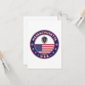Massachusetts Karte (Vorderseite/Rückseite Beispiel)