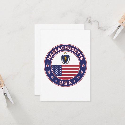 Massachusetts Karte (Vorderseite/Rückseite Beispiel)