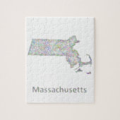 Massachusetts-Karte Puzzle (Vertikal)