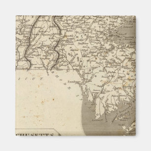 Massachusetts Karte von Arrowsmith Magnet