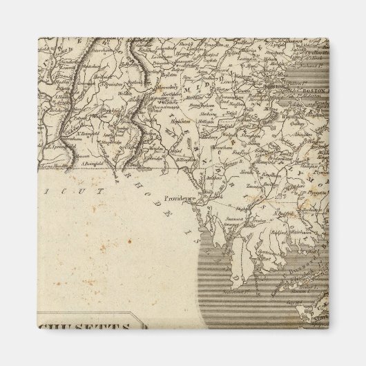 Massachusetts Karte von Arrowsmith Magnet (Vorne)