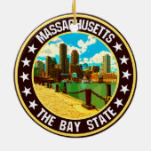 Massachusetts Keramik Ornament (Hinten)