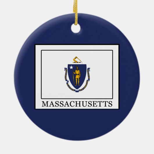 Massachusetts Keramik Ornament (Hinten)