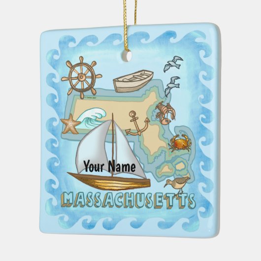Massachusetts Keramikornament (Links)