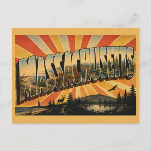Massachusetts Küstenlinie Berge Wälder Teiche  Postkarte