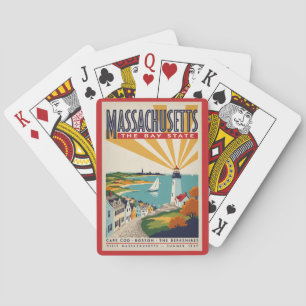 Massachusetts Leuchtturm-Illustration Reise Kunst Spielkarten