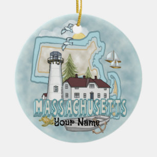 Massachusetts Leuchtturm-Ornament Keramik Ornament