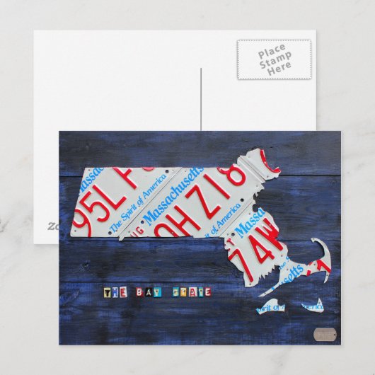Massachusetts License Plate Karte (Vorne/Hinten)