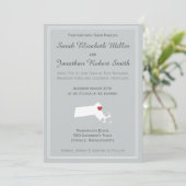 Massachusetts Liebe - Einladung zur individuellen (Stehend Vorderseite)