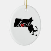 Massachusetts-Liebe!  Geschenke für MA-Liebhaber Keramikornament (Rechts)