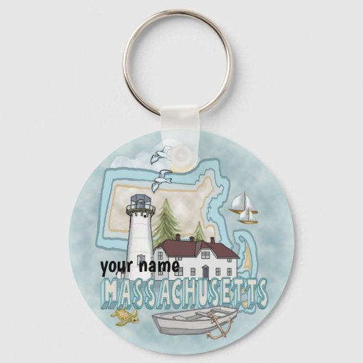 Massachusetts Lighthouse Schlüsselanhänger (Vorderseite)