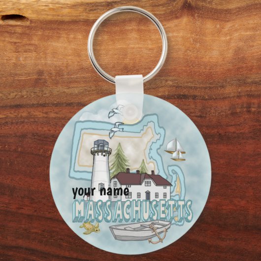 Massachusetts Lighthouse Schlüsselanhänger (Vorderseite)