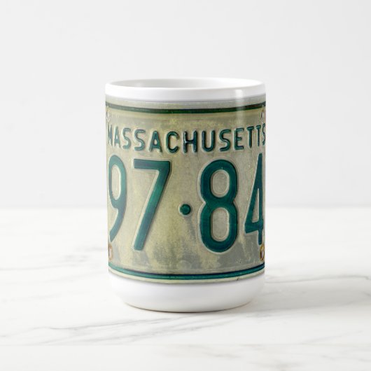 Massachusetts-Lizenz-Platten-Tasse Kaffeetasse (Mittel)