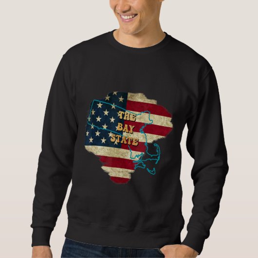 Massachusetts Ma Us Flag Motto Sweatshirt (Vorderseite)