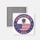 Massachusetts Magnet (Vorderseite/Rückseite)