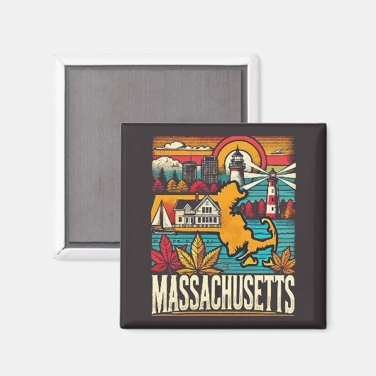 Massachusetts Magnet (Vorderseite/Rückseite)