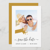 Massachusetts Map Foto Wedding Save the Date Card (Vorne/Hinten)