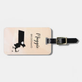 Massachusetts Map Gepäcktag, Hochzeitsfeier Gepäckanhänger (Vorderseite horizontal)