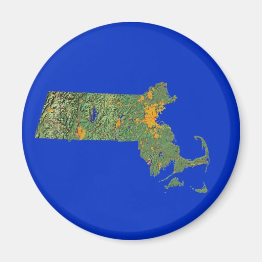 Massachusetts Map Magnet (Vorne)