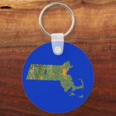 Massachusetts Map Schlüsselanhänger (Vorderseite)