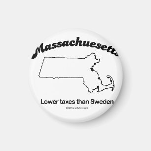 MASSACHUSETTS - "MASSACHUSETTS-STAATS-MOTTO" MAGNET